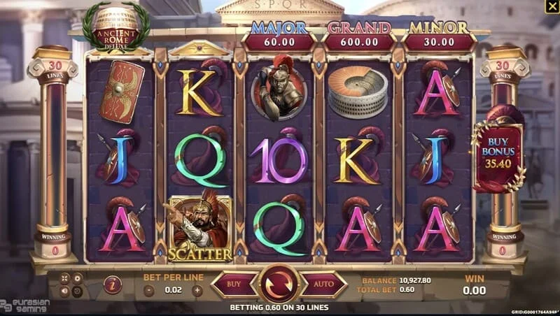 Ancient Rome Deluxe AI - Scatter i darmowe spiny